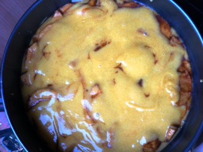 Apple Cake ready for the oven