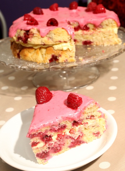 Raspberry Lemon Cake recipe image Homemade Cafe